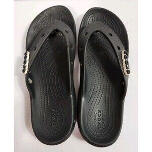 Iconic Crocs Comfort Black Sandals Size M 6 W 8